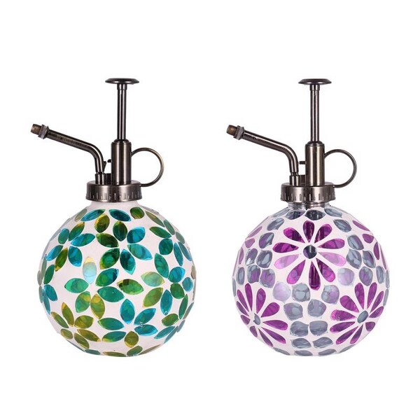 Meadowcreek Meadowcreek Assorted Glass 6.5 in. H Mosaic Plant Mister Self-Watering Globe, PK12 ZAC84G3482B - main